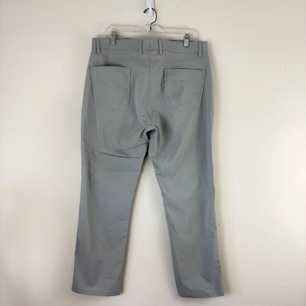 Tasc Performance Mens Gray Bamboo Blend Straight Fit Pants 36x30 Golf Athleisure